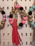 Pink Animal Print Wristlet